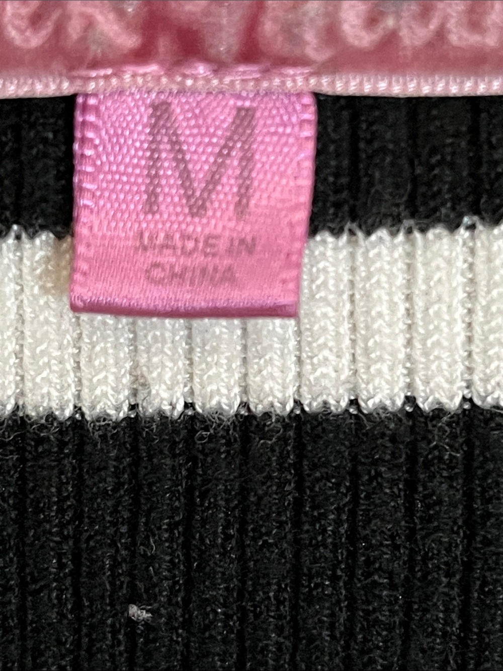 Striped V-Neck Knit Dress in Black and White - Picture 6 of 8